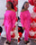 Bubble Gum Pink V Jumpsuit