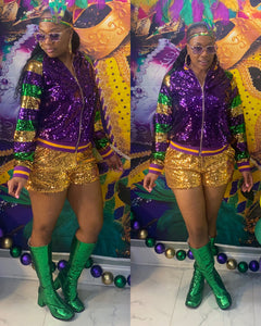 Mardi Gras Bomber Jacket