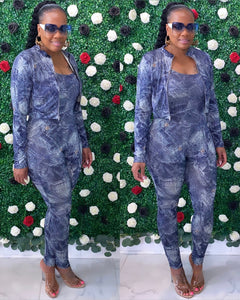 Sky (Jean Wash) Jumpsuit With Jacket